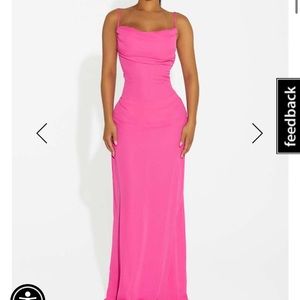 Naked wardrobe the cowl drop maxi dress